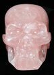 Polished Brazilian Rose Quartz Crystal Skull #50699-1